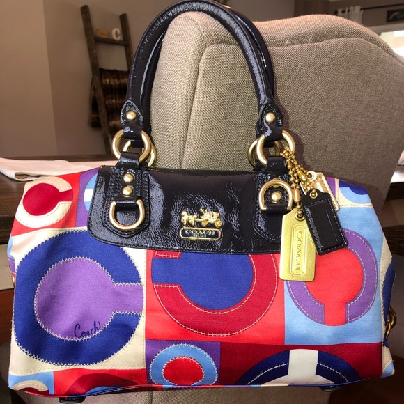 LIMITED EDITION Vibrant multicolored Coach hobo - Picture 1 of 8